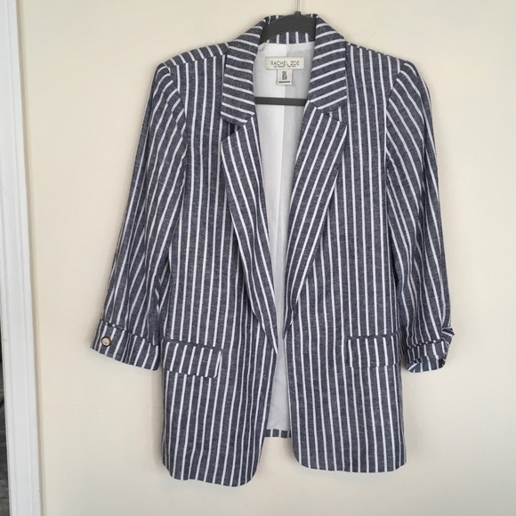 Rachel Zoe Jackets & Blazers - Rachel Zoe Navy & White Vertical Stripe Blazer - NWOT